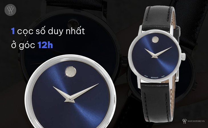 Movado 0607318 cọc duy nhất 12h
