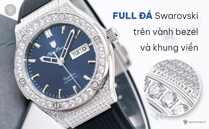 Olym Pianus OP990-45ADDGS-GL-X full đá bezel