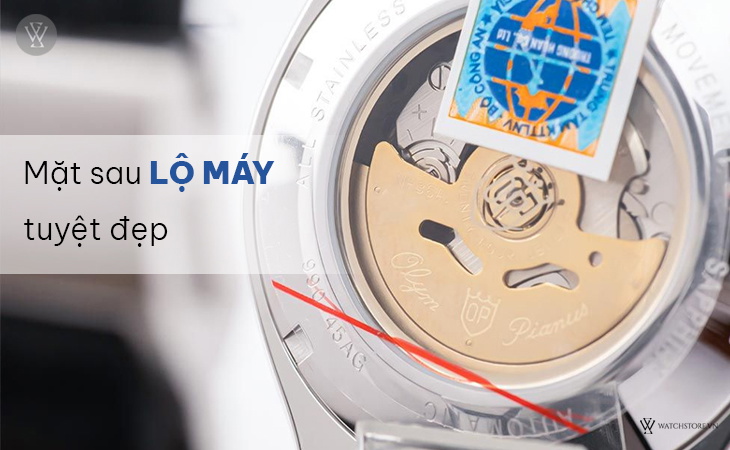 Olym Pianus OP990-45ADDGS-GL-X mặt sau lộ máy