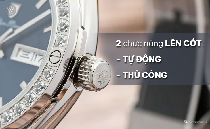 Sở hữu song song 2 chức năng: Lên cót tự động lẫn thủ công