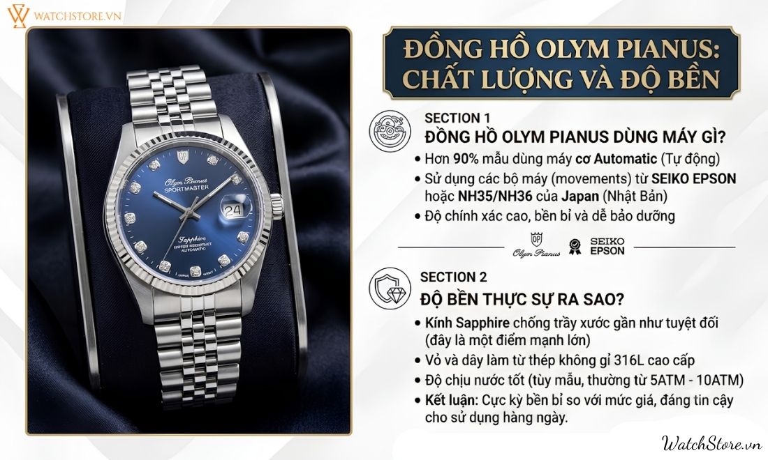 Đồng hồ Olym Pianus của nước nào? Có tốt không? 3 dong ho olym pianus cua nuoc nao 3