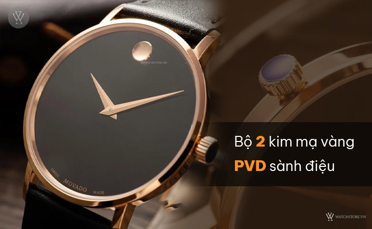 Movado 0607315 2 kim mạ vàng PVD