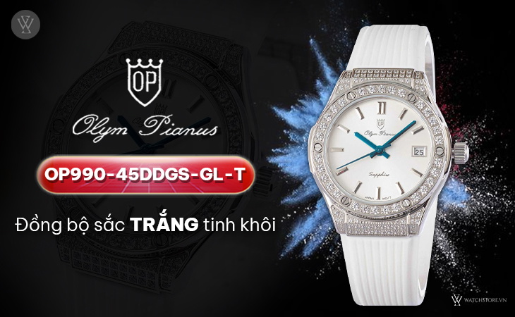 Olym Pianus OP990-45DDGS-GL-T trắng tinh khôi