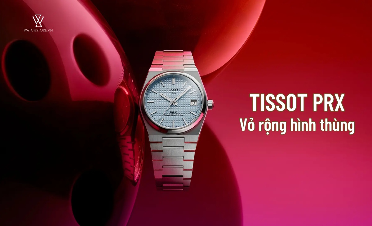 tissot prx vỏ rộng hình thùng