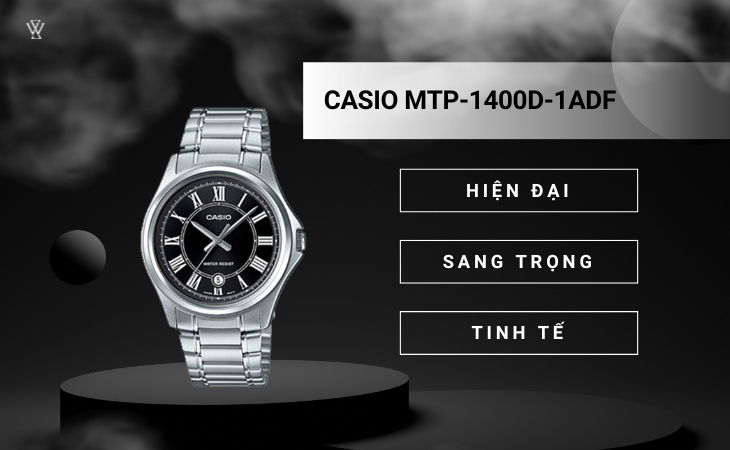 thiết kế của đồng hồ nam Casio MTP-1400D-1ADF dễ đeo, hiện đại