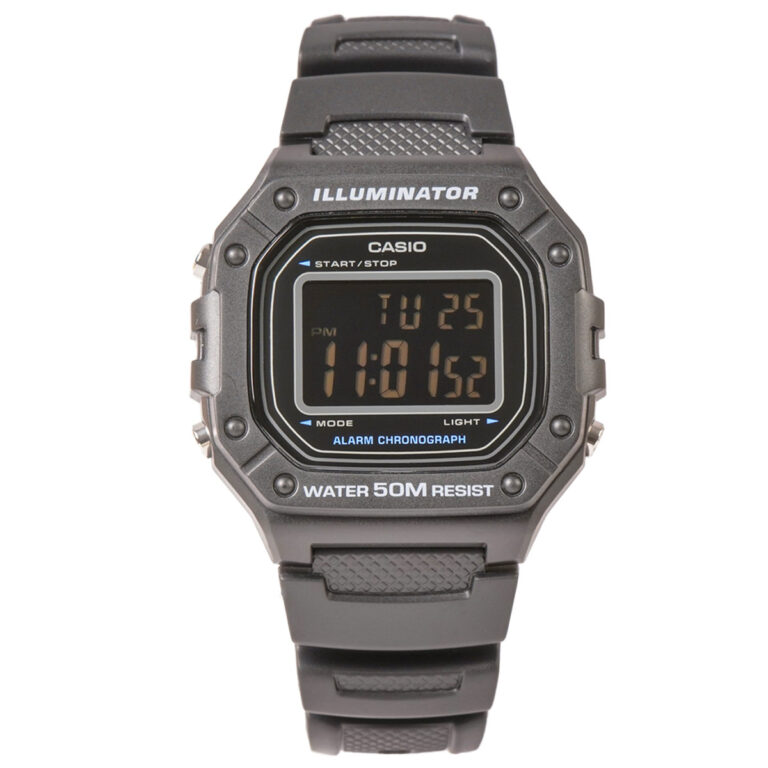 Casio 44.4 × 43.2 mm Unisex W-218H-1BVDF