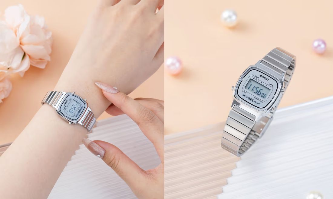 Casio LA670WA-7DF đồng hồ mini vintage