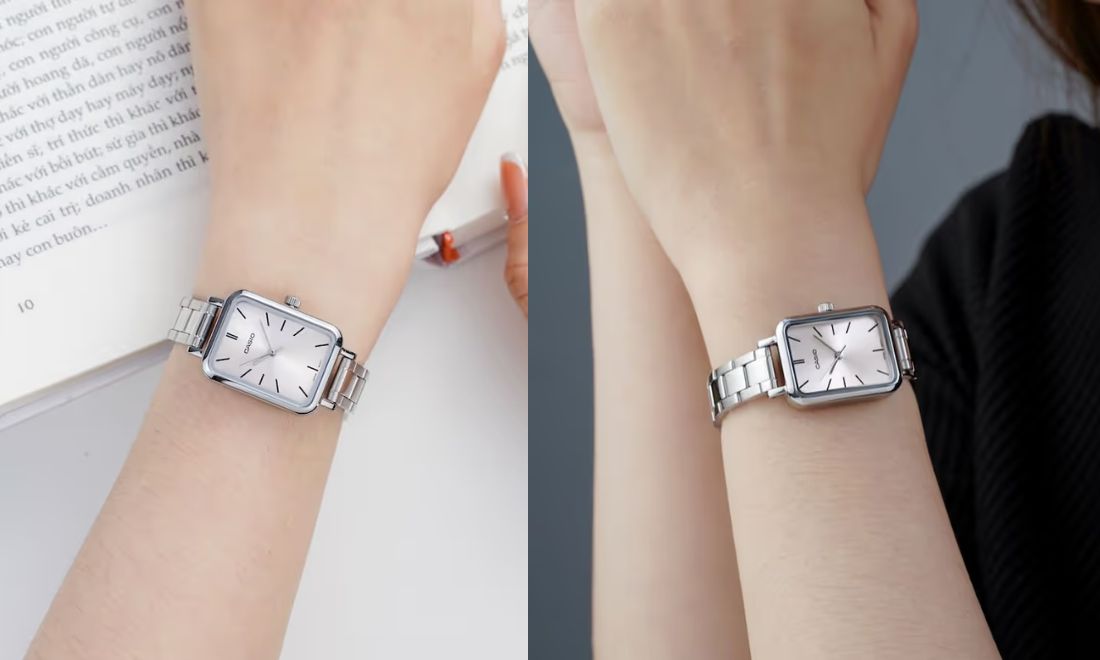 Casio LTP-V009D-4EUDF mặt hồng champagne ngọt ngào