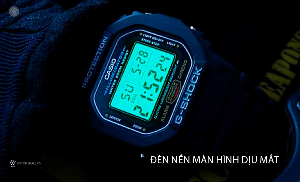 G-Shock DW-5600 5 đèn nền màn hình dịu mắt