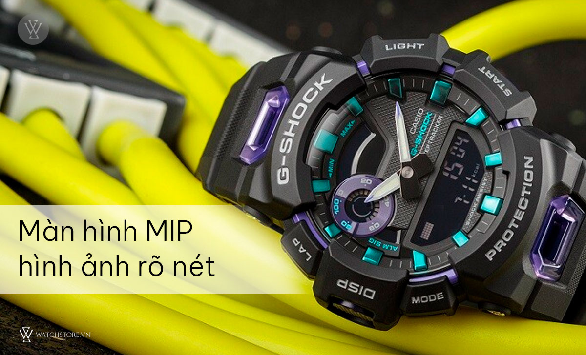 Đồng hồ G-Shock GBA-900 22 G-Shock GBA-900-1A trang bị Màn hình MIP rõ nét