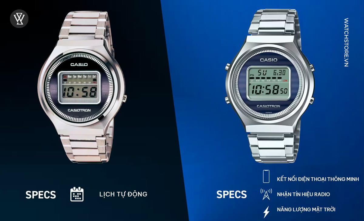 CASIOTRON TRN-50-2A nguyên mẫu và bản 2024