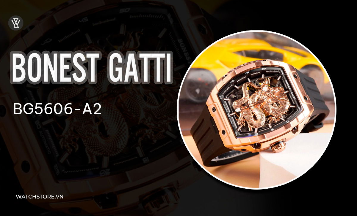 Đồng hồ cơ mặt rồng 4 Bonest Gatti BG5606-A2