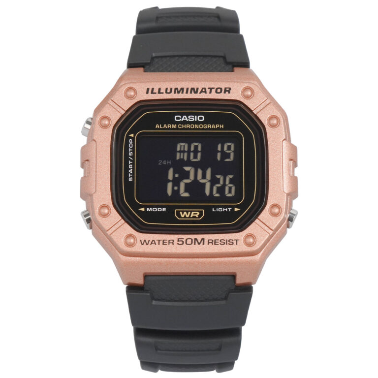 Casio 44.4 mm x 43.2 mm Nam W-218HM-5BVDF