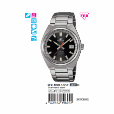 Ảnh sản phẩm Casio 38.5mm Nam EFB-109D-1AVDF