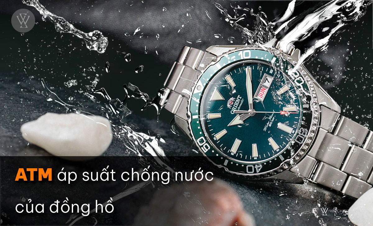 ATM trên đồng hồ là gì? Nên chọn mức chống nước bao nhiêu? 1 ATM áp suất chống nước đồng hồ