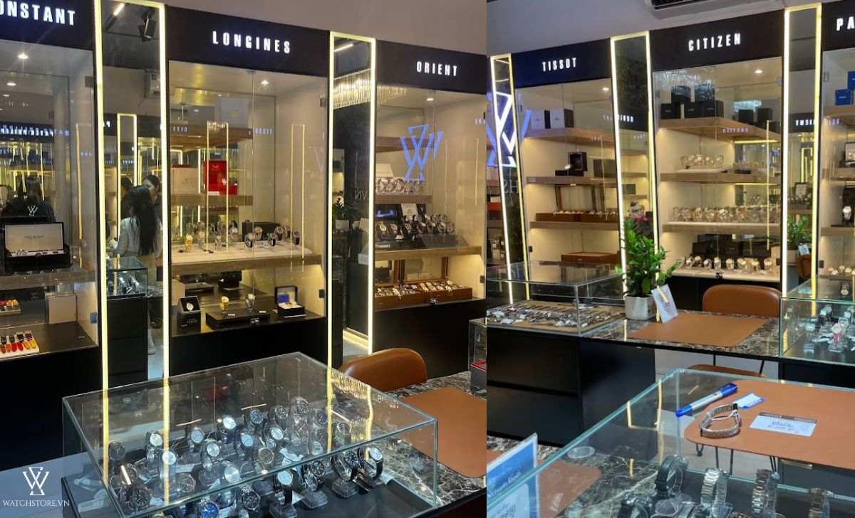 bên trong cửa hàng WatchStore Quang Trung
