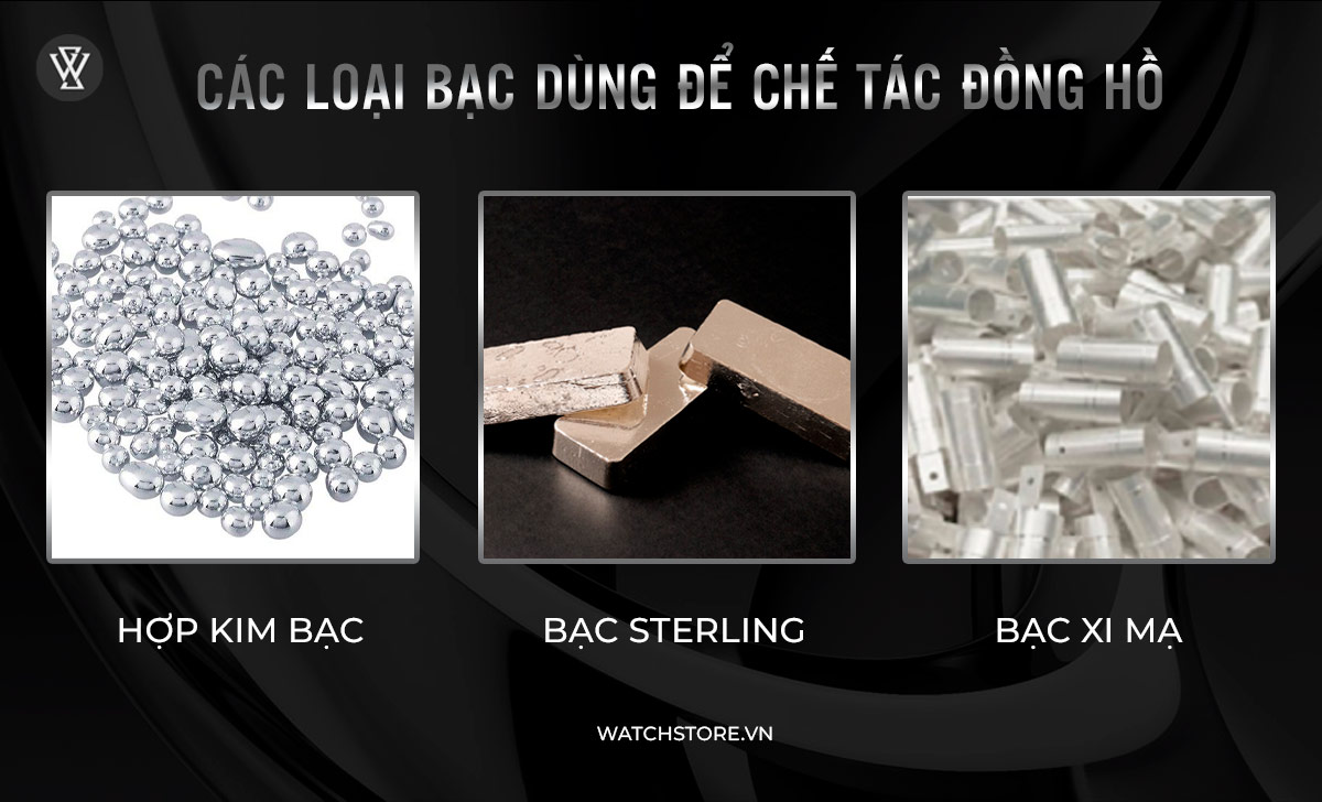 các loại bạc chế tác đồng hồ