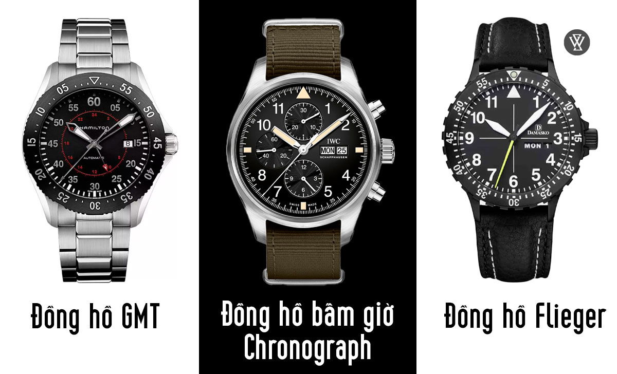Đồng hồ phi công là gì? 3 loại Pilot Watch phổ biến cần biết 3 Các loại đồng hồ phi công
