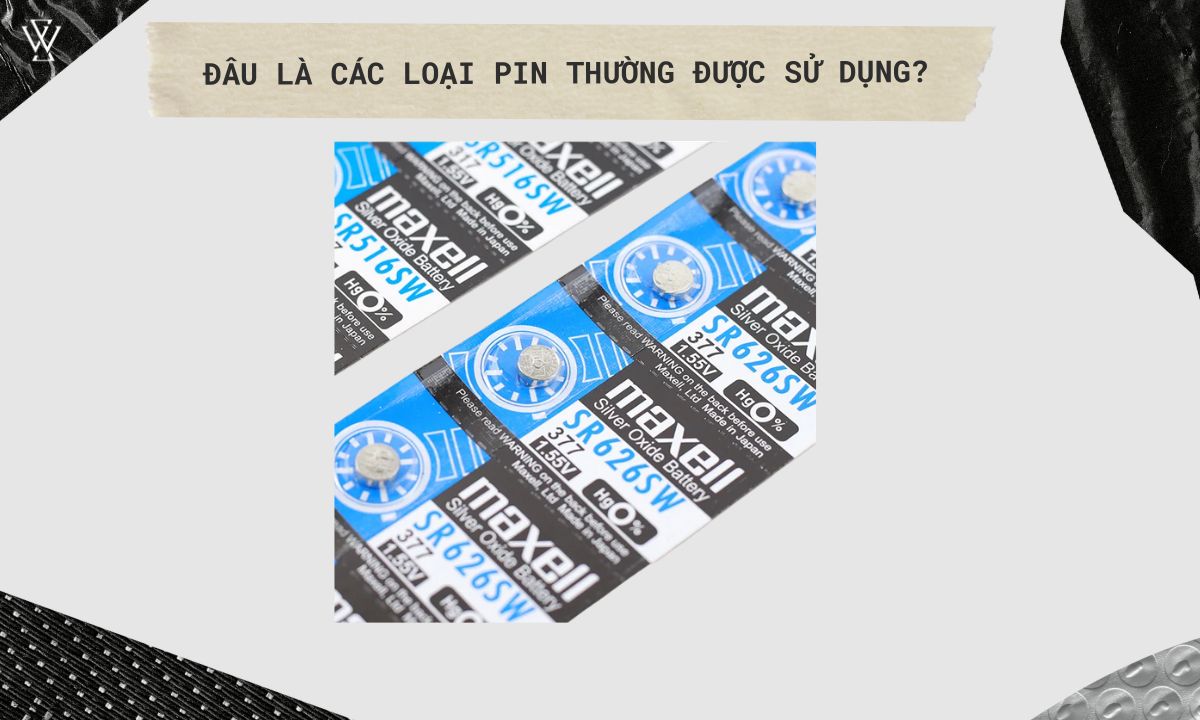 Các loại pin đồng hồ Casio thường được sử dụng là 