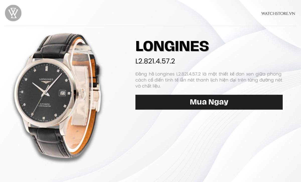 cac mau dong ho nam sang trong longines l2 821 4 57 2 8