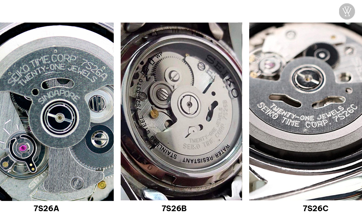 các phiên bản máy Seiko 7S26
