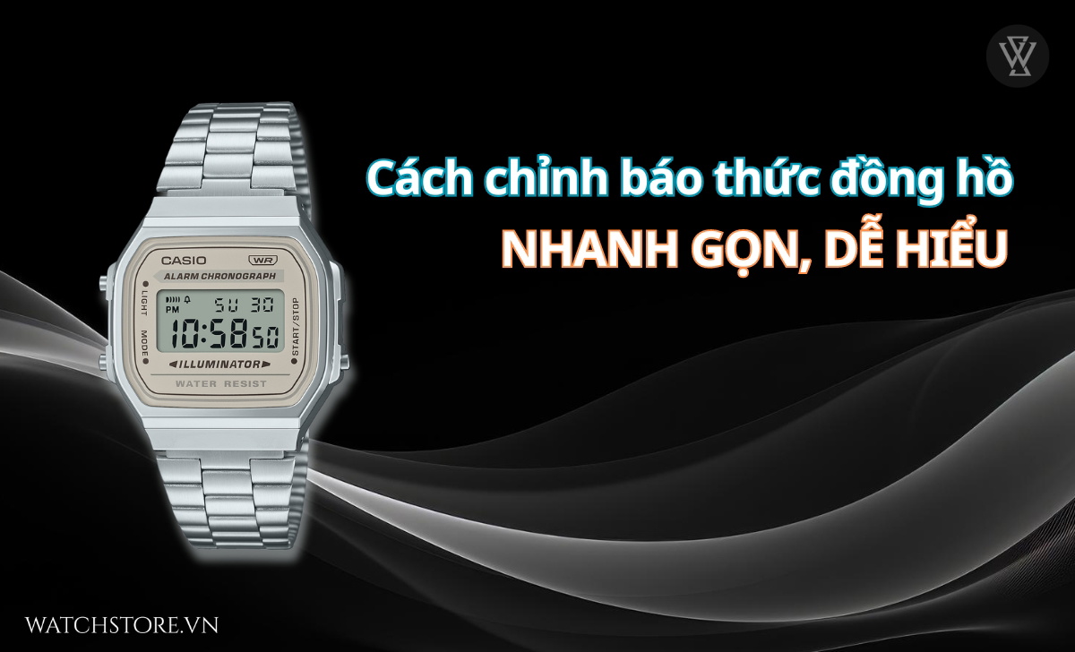 Cách chỉnh báo thức đồng hồ Casio - Nhanh gọn, dễ hiểu, dễ làm 1 cach chinh bao thuc dong ho casio nhanh gon de hieu
