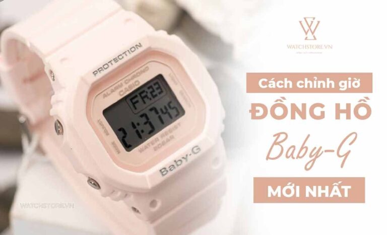 Cách chỉnh giờ đồng hồ Baby G màn hình điện tử, kim số đơn giản