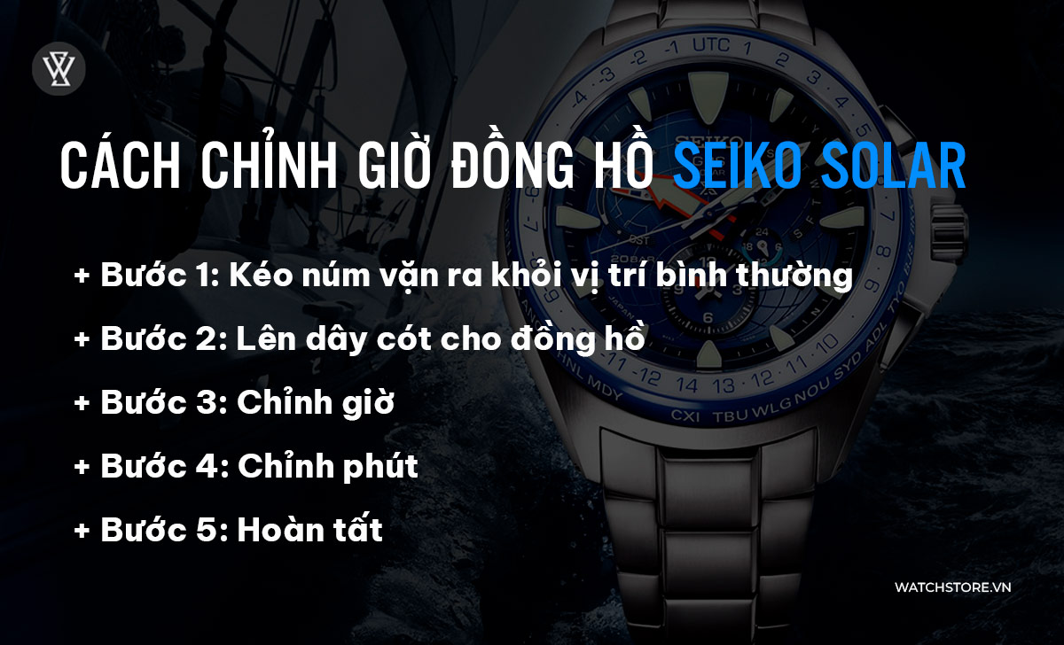 cach chinh gio dong ho seiko solar 1