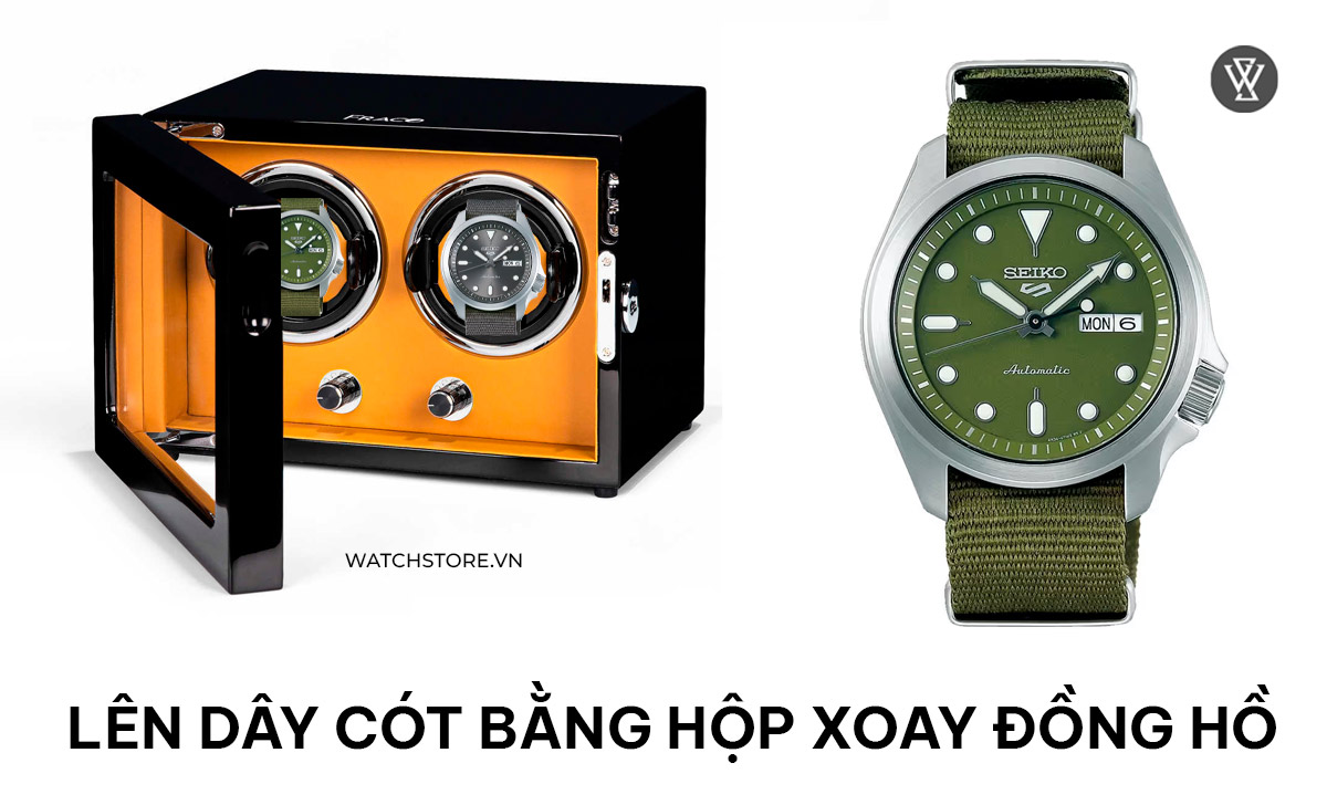 cach len day cot dong ho seiko 5 3