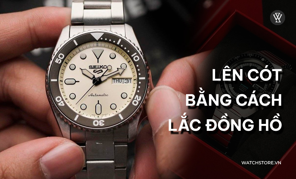 cach len day cot dong ho seiko 5 4