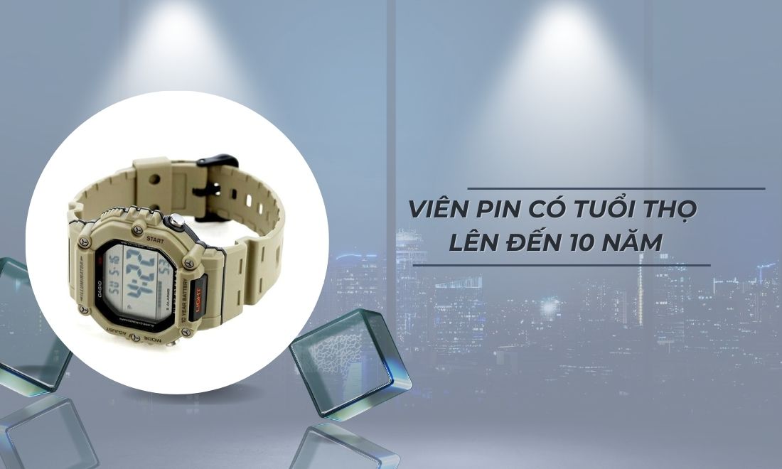 casio ae-1600h-5avdf pin 10 năm