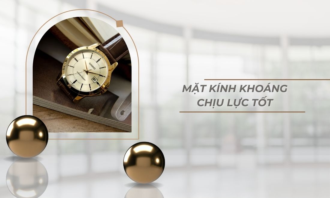 Casio LTP-V004GL-9AUDF kính khoáng