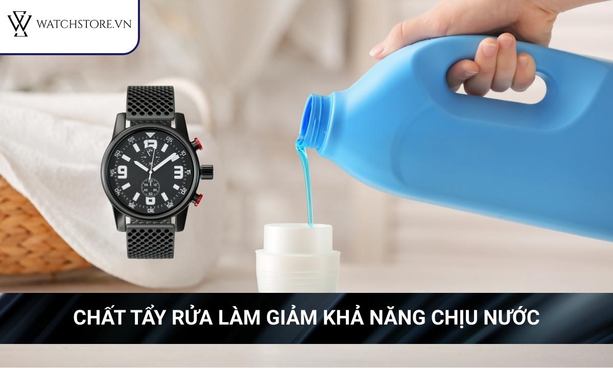 Giải mã chỉ số chống nước của đồng hồ đeo tay cho người mới 4 Các hoá chất có thể làm mục ron cao su