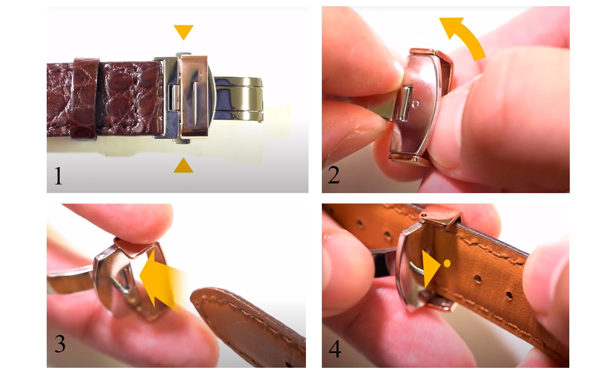 Chỉnh dây da khóa bướm đồng hồ Casio