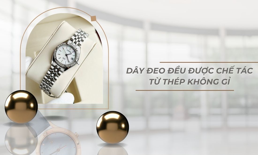 Citizen EU6060-55D dây kim loại