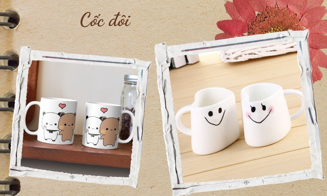 TOP 30+ Món Quà Kỷ Niệm Ngày Cưới Ý Nghĩa Khiến Người Ấy Xúc Động 8 Ly sứ đôi in hình kỷ niệm dành riêng cho các cặp vợ chồng