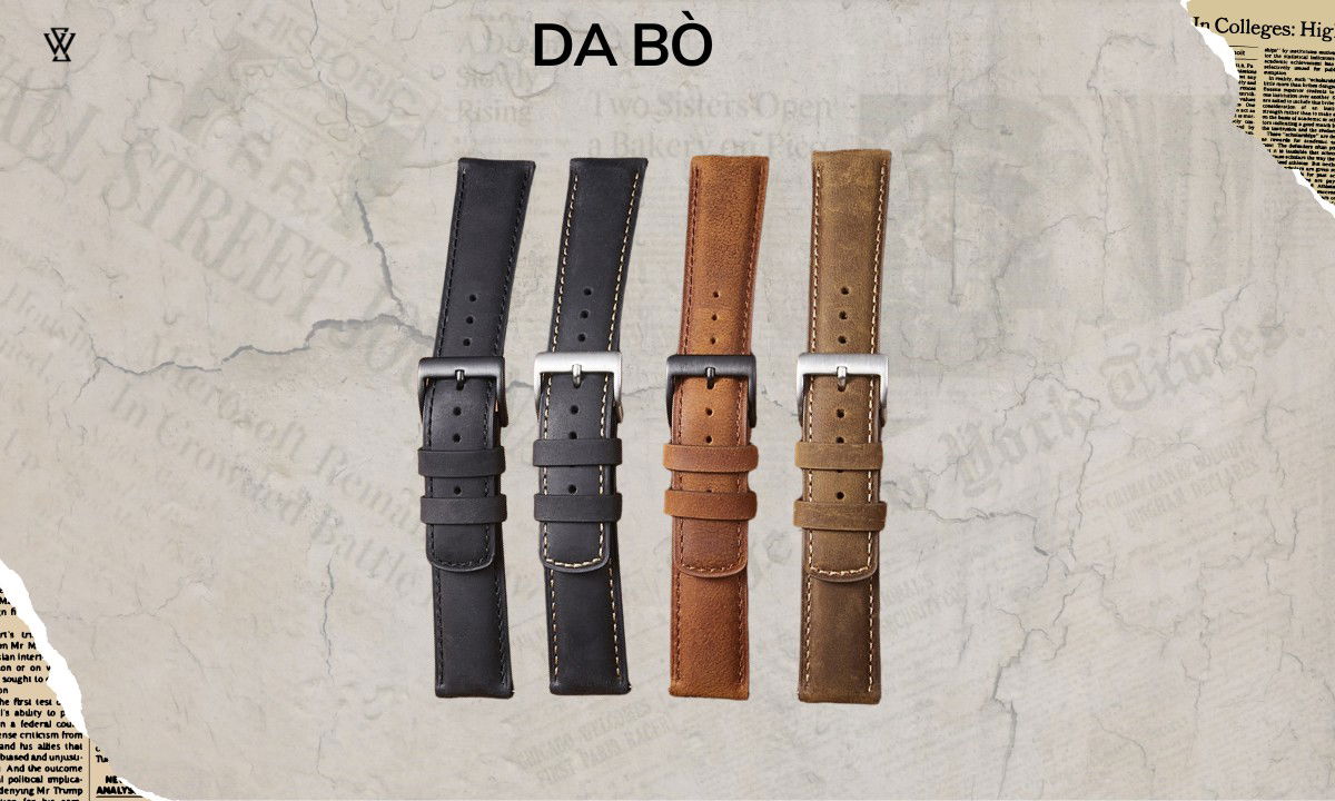 Con trai nên mua đồng hồ dây da hay dây kim loại 3 đồng hồ sử dụng da bò