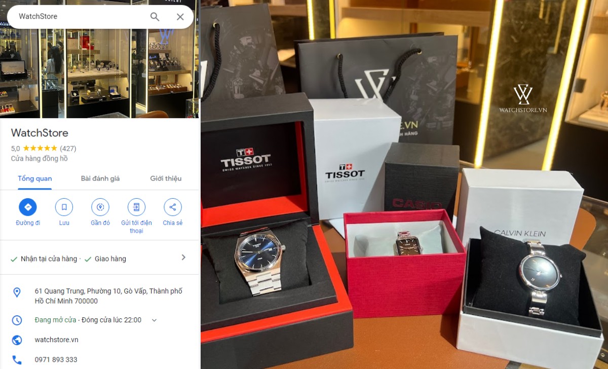 đánh giá Google Map WatchStore Quang Trung