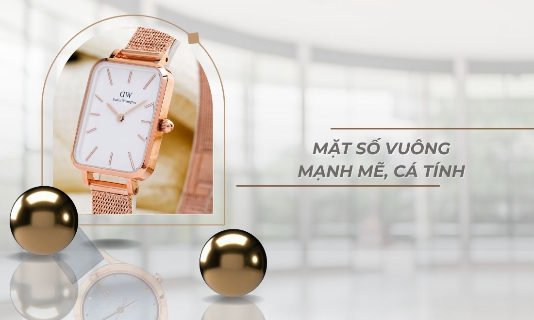 Daniel Wellington DW00100431 mặt số vuông