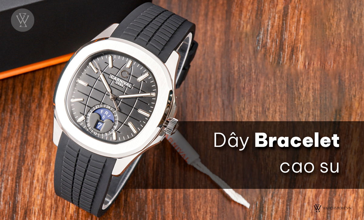 Bracelet là gì? Hướng dẫn chọn dây đeo đồng hồ phù hợp 6 Dây Bracelet cao su