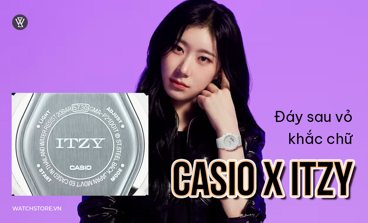 Đáy GMA-P2100 khắc chữ Casio ITZY 