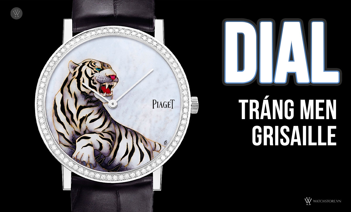 Dial tráng men Grisaille