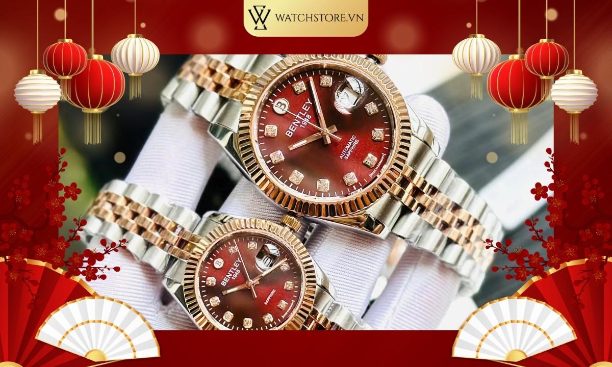 Đồng hồ Bentley nữ có mặt kính được làm từ đá Sapphire