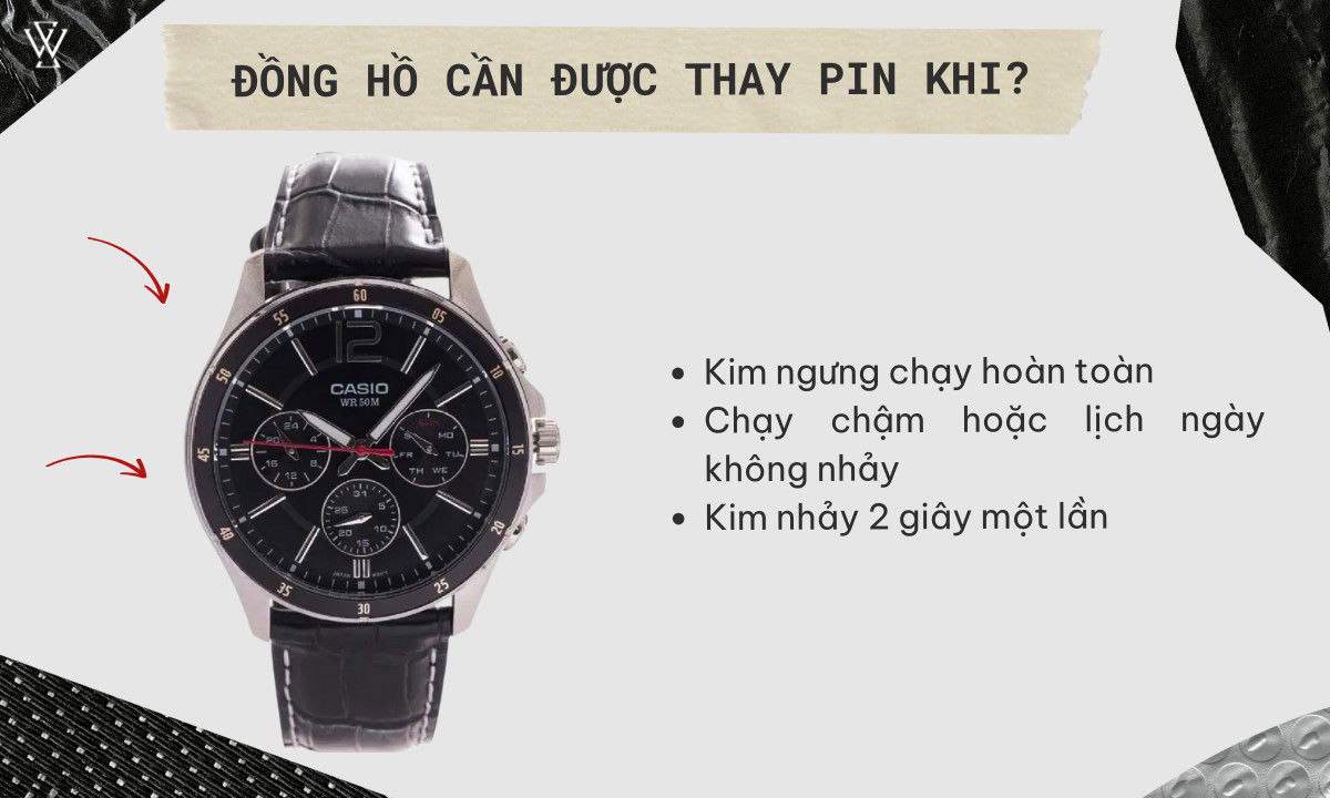 Khi nào đồng hồ cần được thay pin 
