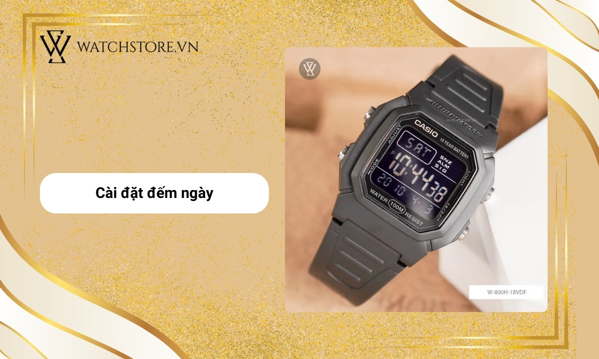 Đồng hồ Casio Illuminator là gì? Khám phá tính năng, ưu điểm 10 Chức năng đếm ngày