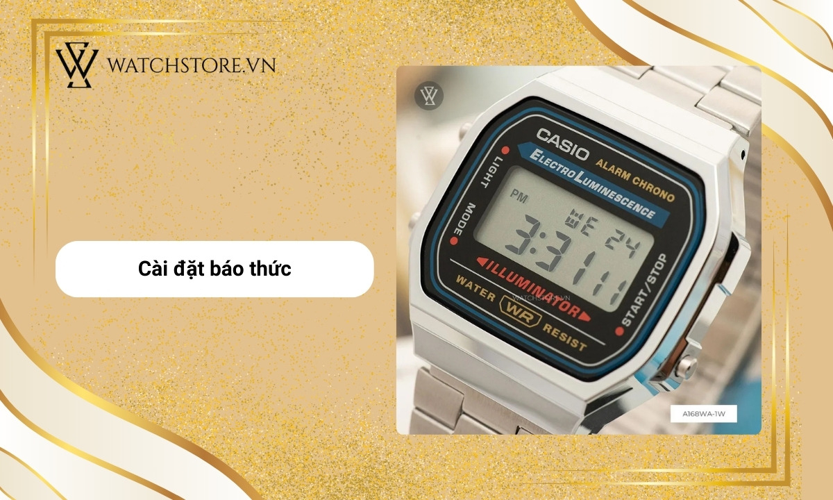 Đồng hồ Casio Illuminator là gì? Khám phá tính năng, ưu điểm 5 Chỉnh báo thức