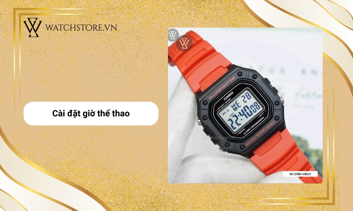 Đồng hồ Casio Illuminator là gì? Khám phá tính năng, ưu điểm 7 Chức năng hiển thị giờ thể thao