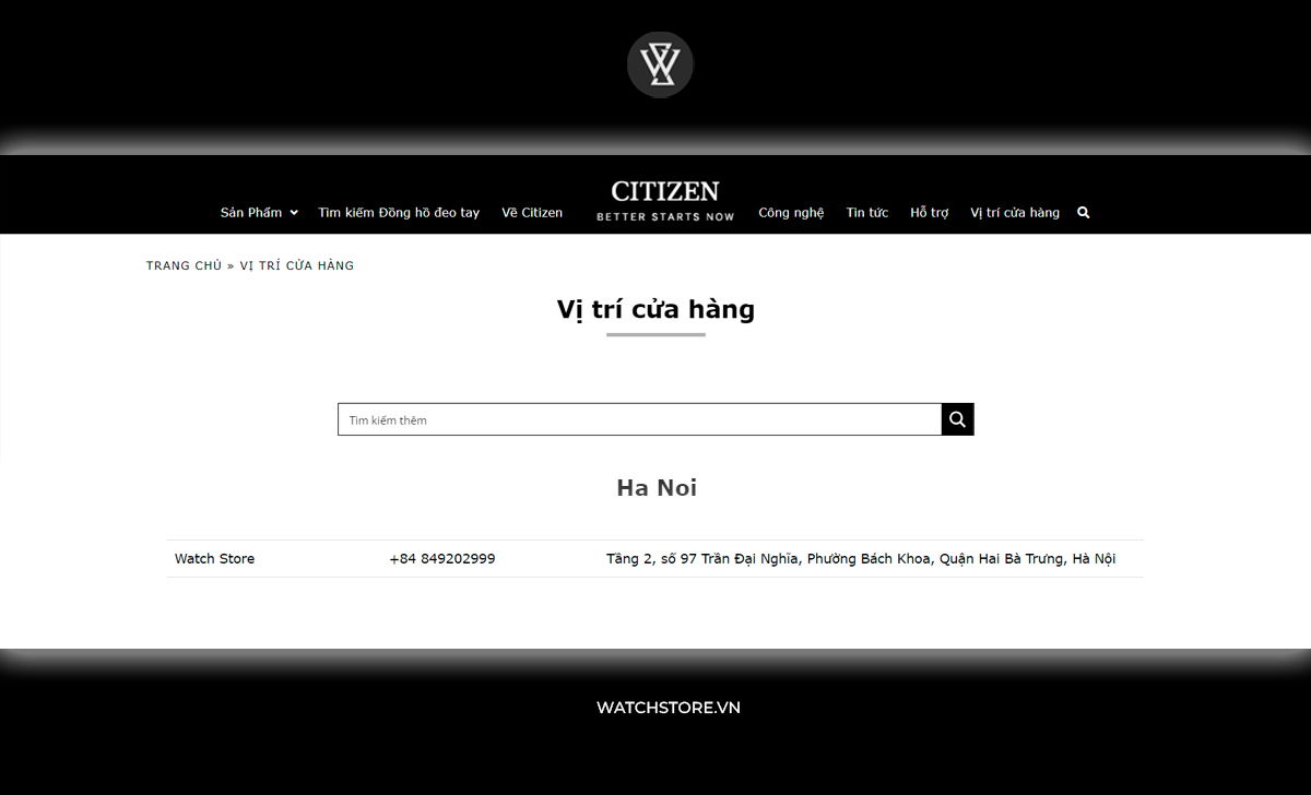 đồng hồ Citizen chính hãng WatchStore