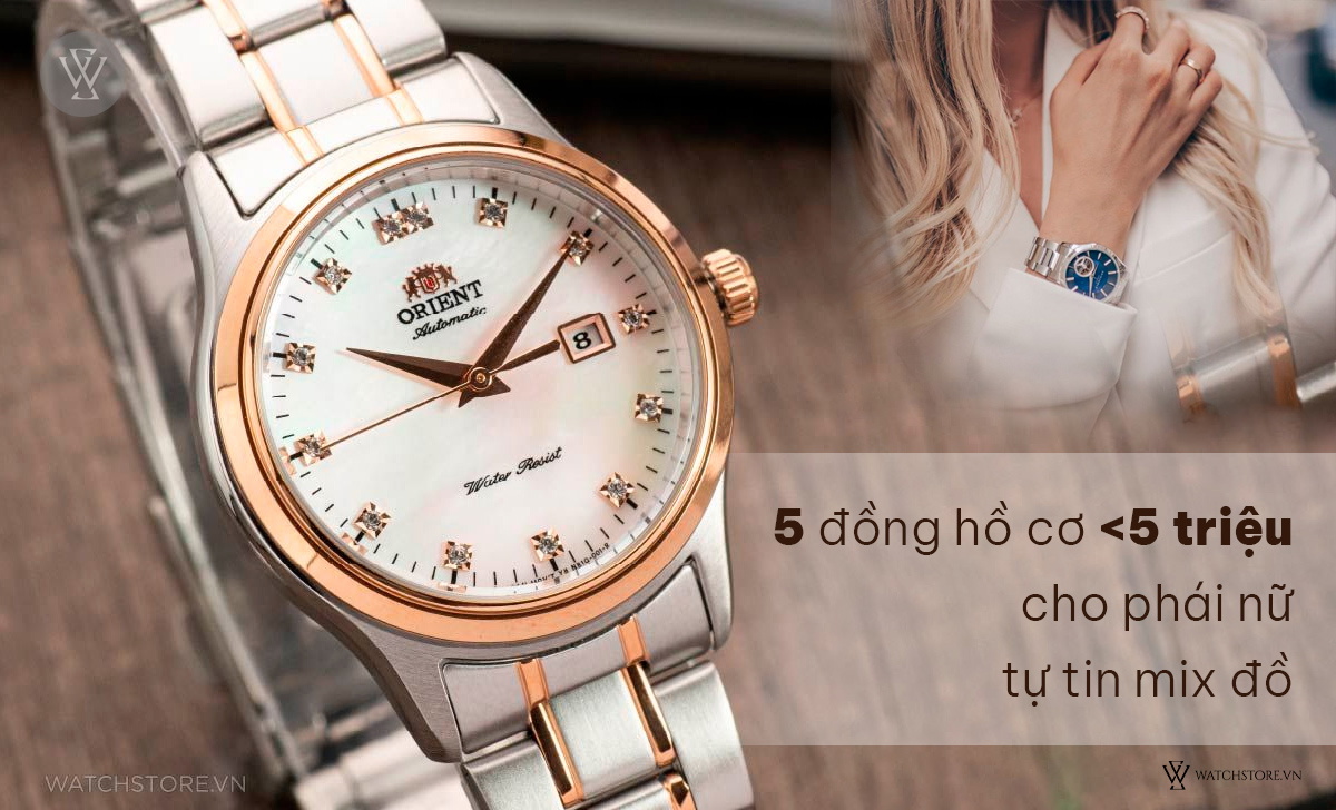 Top 11 đồng hồ cơ dưới 5 triệu cho nam và nữ đáng mua nhất 2 Đồng hồ cơ dưới 5 triệu cho nữ