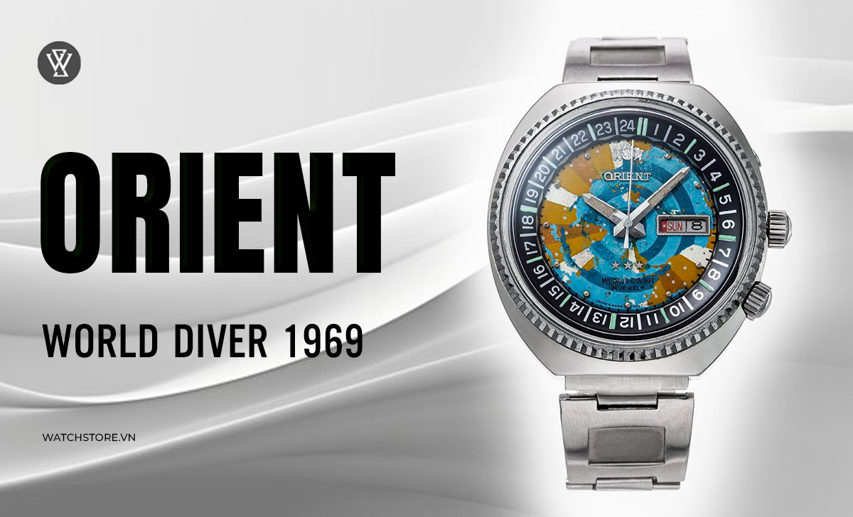 đồng hồ cổ Orient World Diver 1969